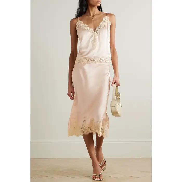 Ensemble pyjama deux pièces pour femme en satin sexy