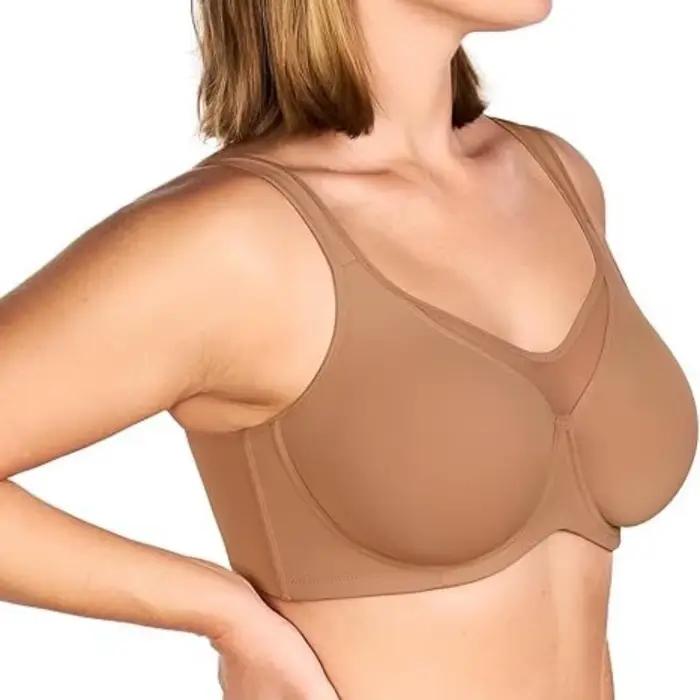 Soutien-gorge sans doublure pour femmes, grande taille, brillant, couvrant entièrement, sans traces, push-up, à armatures, liftant, confortable 70BCDE-105BCDEFGH