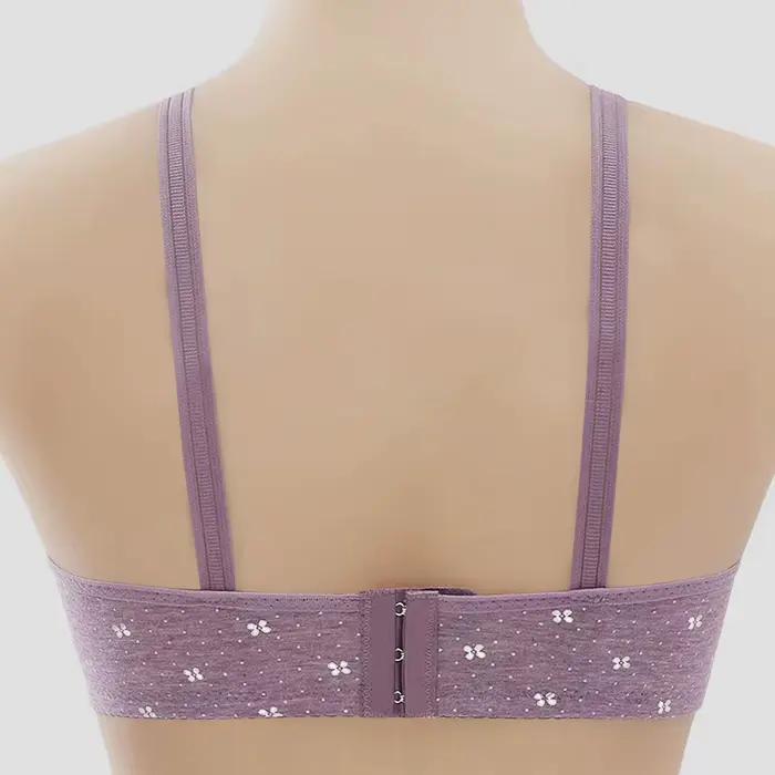 Soutiens-gorge pour femmes confortable dessus respirants sans anneau en acier soutien-gorge imprimé