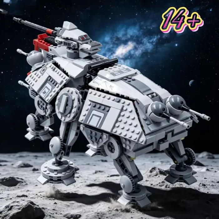 Ensemble de 1082 pièces de briques de construction AT-TE Walker MOC, modèle d'Enforcer tactique, collection mécanique, cadeau de vacances pour adultes