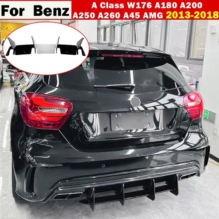 Diffuseur de pare-chocs arrière, séparateur, spoiler, kit carrosserie pour Mercedes Benz Classe A W176 A180 A200 A250 A260 A45 AMG Hatchback 2013-2018