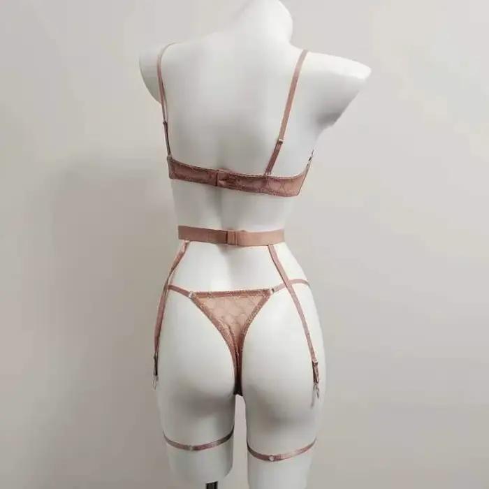 Ensemble soutien-gorge et culotte transparents pour femmes