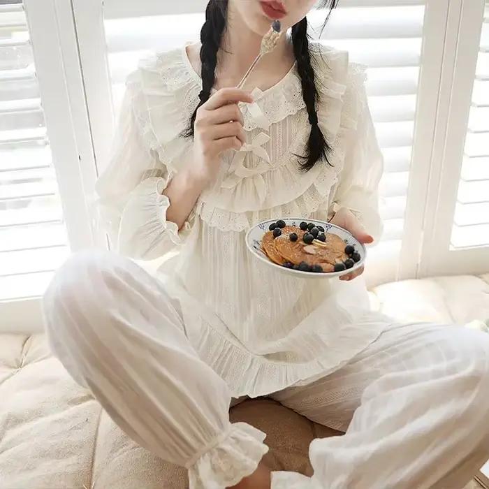 Ensemble de pyjama à volants princesse pour femmes