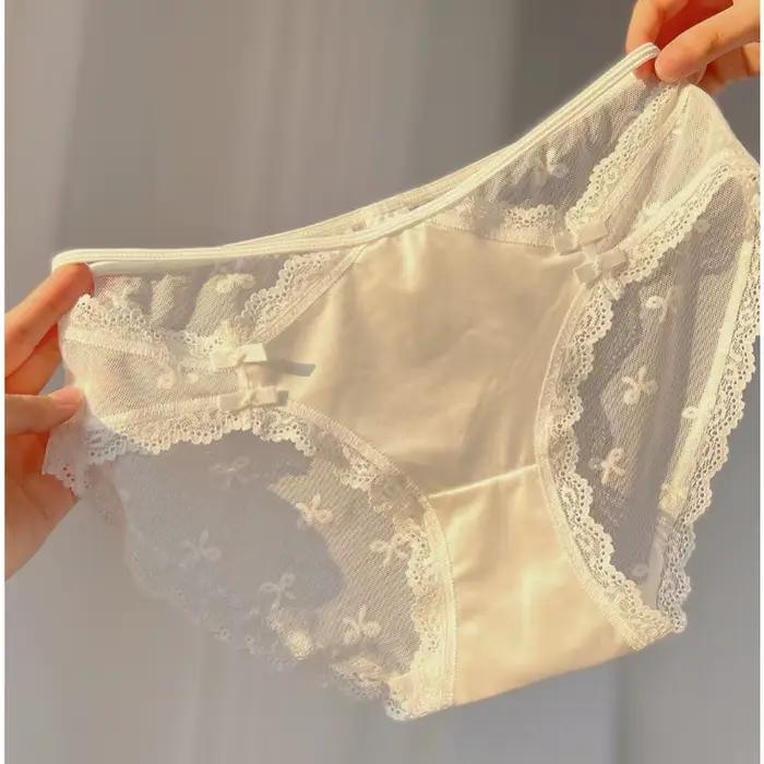 Culotte française en dentelle translucide pour femmes