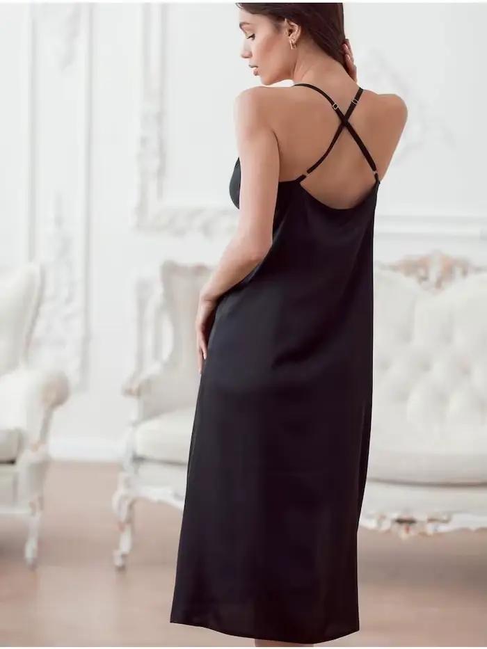 Ensemble de robe de nuit et peignoir en soie luxueuse pour femmes, robe longue en dentelle noire et peignoir, robe de nuit, cadeau d'anniversaire parfait pour elle, nouveauté