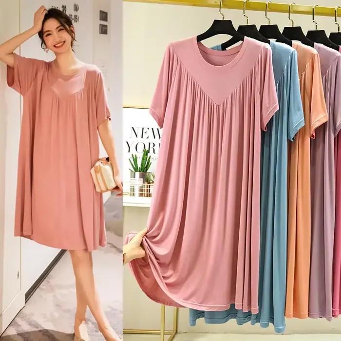 Chemise de nuit en coton pour femmes