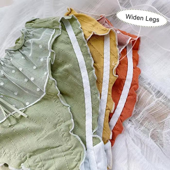 Culotte en coton à volants en dentelle pour femmes