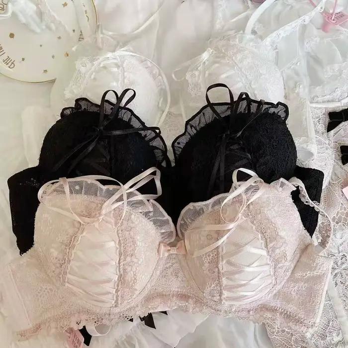 Lolita – ensemble de soutien-gorge rembourré en dentelle pour filles