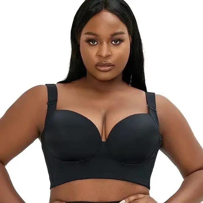 Taille sans couture anneau en acier soutien-gorge de sport Anti-affaissement col en v profond dos nu sous-vêtements en