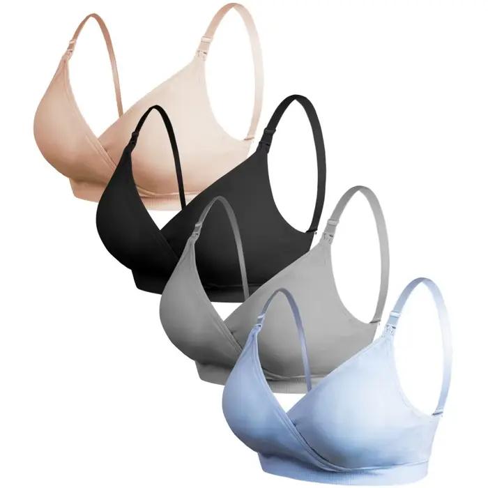 Soutien-gorge d'allaitement sans couture à ouverture frontale pour la grossesse