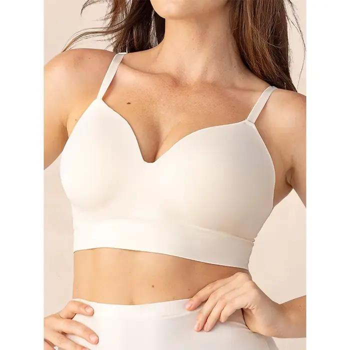 Soutien-gorge sans couture civissum avec fermeture à quatre crochets pour femmes grandes tailles en nylon et élasthanne trois quarts tasse ajustable confortable sexy