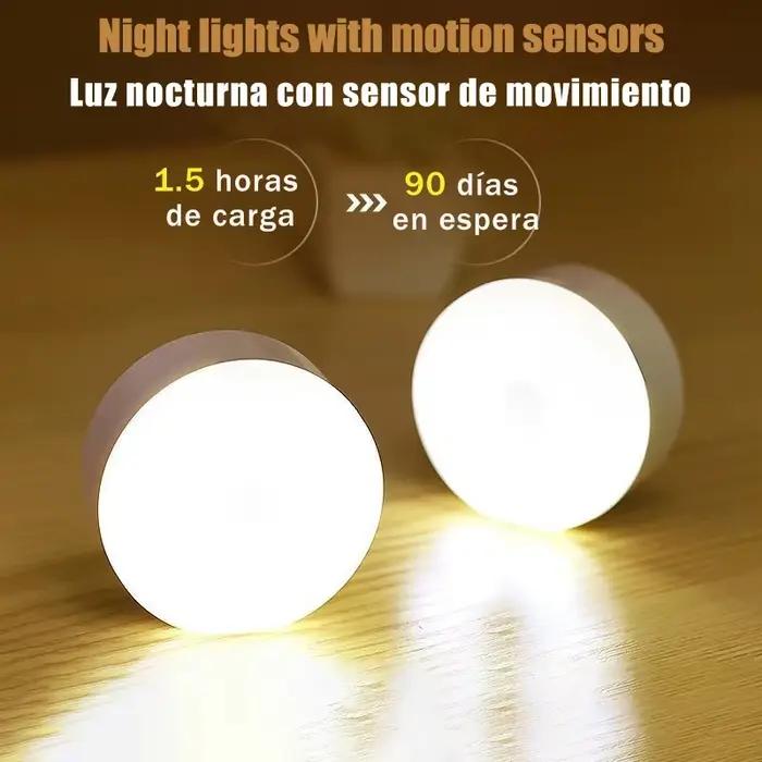 LED capteur de corps humain intelligent veilleuses éclairage automatique d'urgence USB charge sans fil aspiration magnétique LED lumières d'armoire