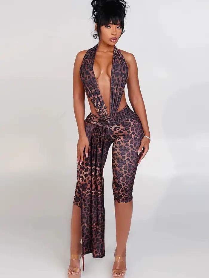 Sisterlinda dos nu licou barboteuse femmes ruban Patchwork sans manches élastique entraînement vêtements de sport activité de minuit mince combishorts