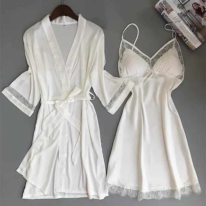 Pyjama en Satin de soie pour femmes