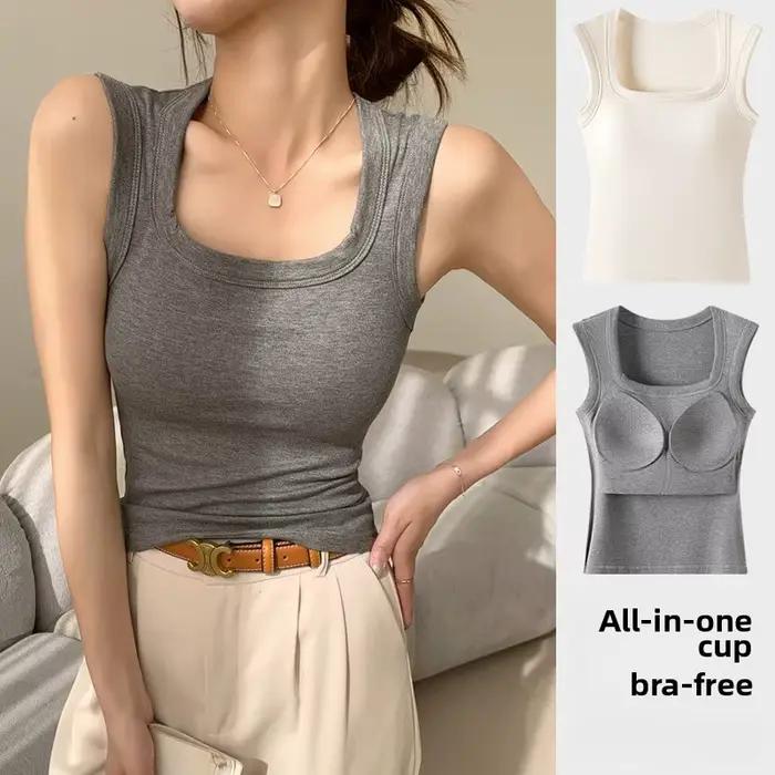 Nouveau débardeur de soutien-gorge intégré sans couture pour femmes