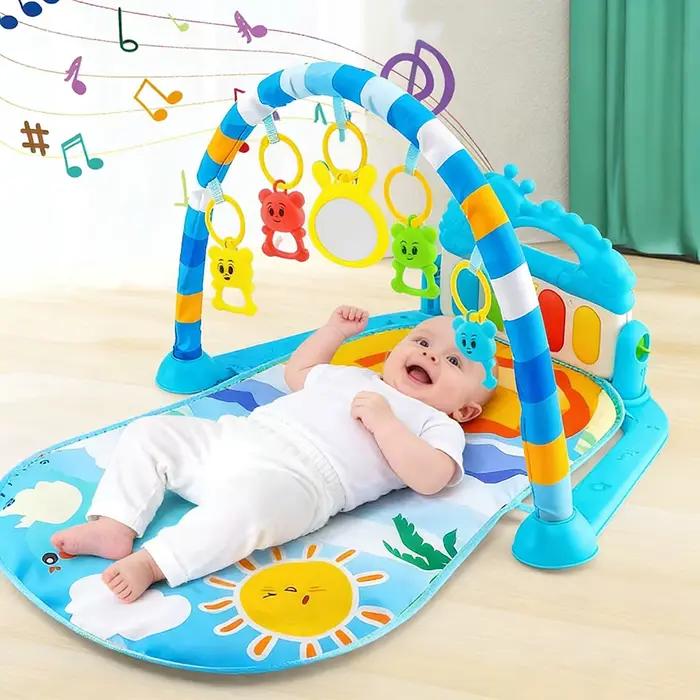 Tapis d'éveil musical pour bébé 0-36 mois avec piano, jouets d'activités, tapis de jeu à pédales, cadeaux d'éducation précoce pour nouveau-nés