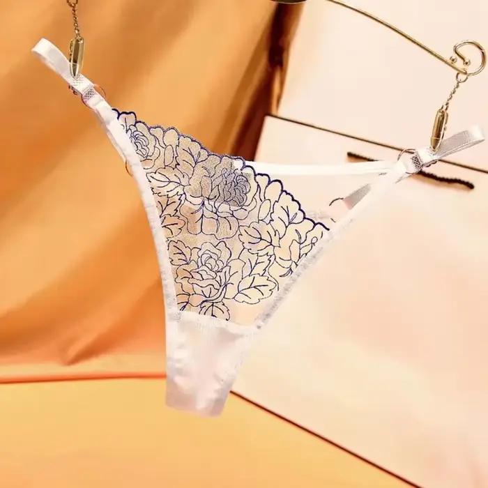 Culotte Ajourée Taille Unique Broderie Exquise Ceinture Réglable Polyester Pour Femmes Occasions Spéciales Soirées Relaxantes