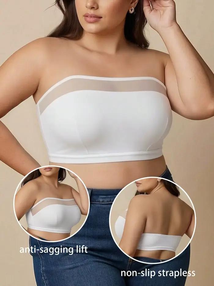 Soutien-gorge bandeau sans bretelles grande taille sans coutures