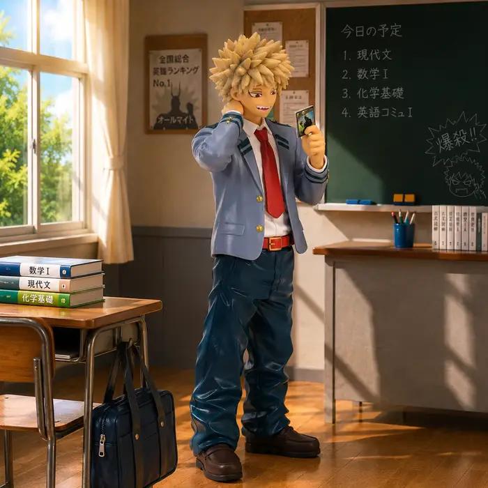 Katsuki Bakugo, Mon Héro, Figurine d'Anime, Marchandises d'Anime, Cadeau d'Anime pour l'Anniversaire des Amis, Statue de Personnage d'Anime, Ornement de Bureau, Ornement de Bureau PC, Figurine de Coll