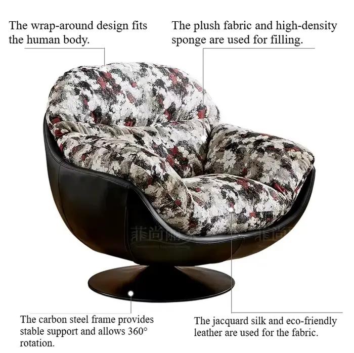 Fauteuils de lecture et de relaxation de luxe, style nordique, avec support lombaire, pour balcon, Sillones Modernos Para Sala, mobilier de salon