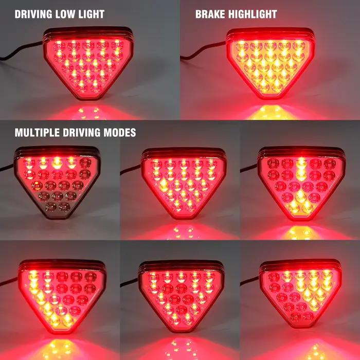 Feux de freinage multi-mode à distance dynamique de Style F1, troisième feu de freinage arrière triangulaire pour voiture, lampe d'avertissement d'arrêt de sécurité pour JDM BBA