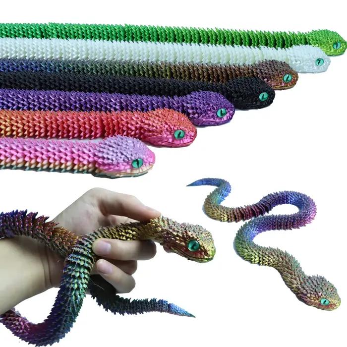 Figurine d'action imprimée en 3D, œuf de serpent, jouets créatifs anti-Stress, figurines d'anime à Rotation mobile, ornements de bureau, cadeau