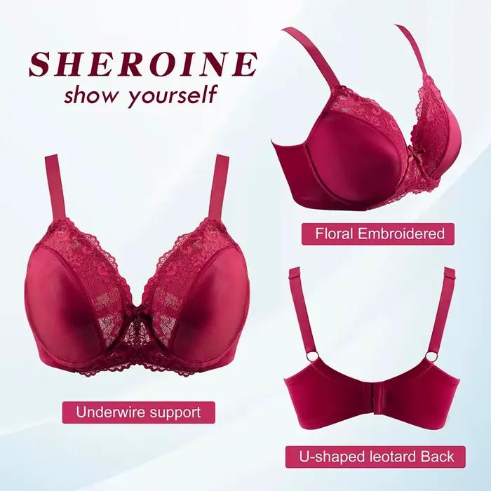 Soutien-gorge à armatures en dentelle florale pour femme