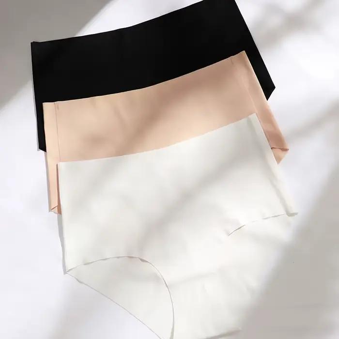 Culotte taille haute sans couture en soie glacée