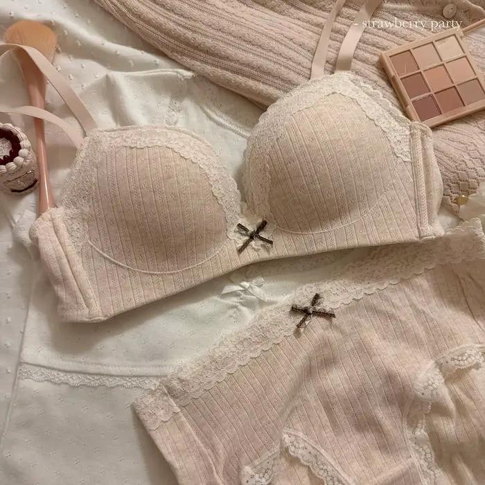 Ensemble de soutien-gorge Floral en dentelle pour adolescents