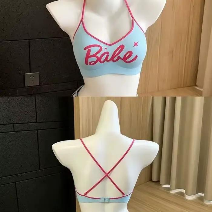 Soutien-gorge tour de cou pour femme - Style léger d'été avec dos large en forme de U et fines bretelles pour un look élégant.
