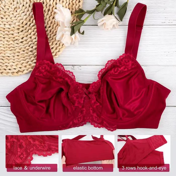 Soutien-gorge à armatures en dentelle florale pour femme