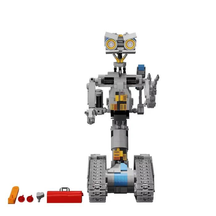Gobricks MOC Johnnyed 5 Robots modèle brique Circuits courts militaire émotionnel Robot bloc de construction Kit jouets pour cadeaux pour adultes