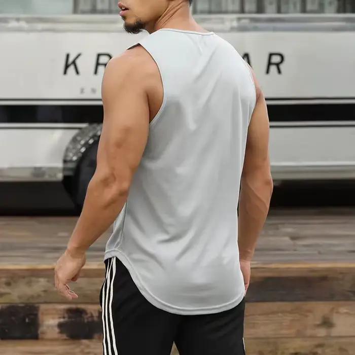 2025 nouveau gilet de fitness musculaire à séchage rapide pour l'entraînement de course, T-shirt sans manches respirant et évacuant la transpiration pour hommes