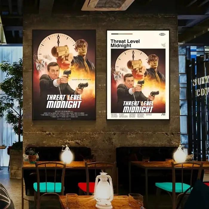Affiche de film Midnight The Office, Michael Scott, peinture sur toile, image classique pour salon, décoration d'intérieur, niveau de menace
