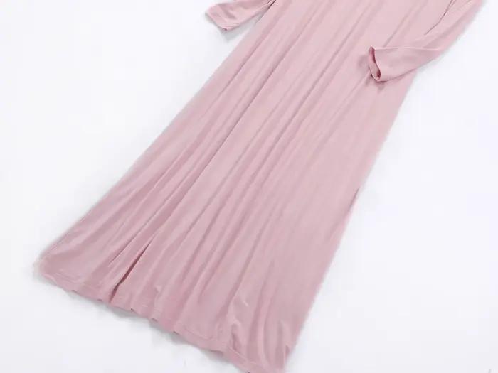 Chemise de nuit longue en coton modal pour femmes