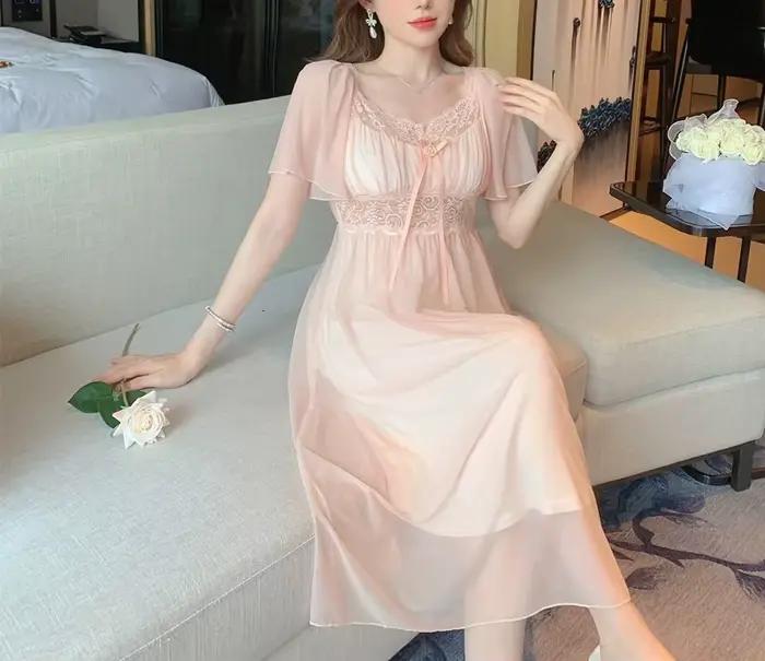 French Sweet Palace Nuisette en maille style débardeur sexy avec coussinets intégrés