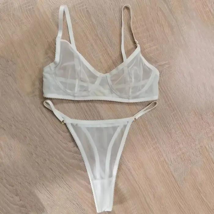 Ensemble de soutien-gorge en dentelle ultra-fine