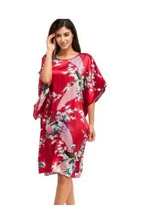 Uefezo – Robe de nuit en Satin et dentelle pour femmes