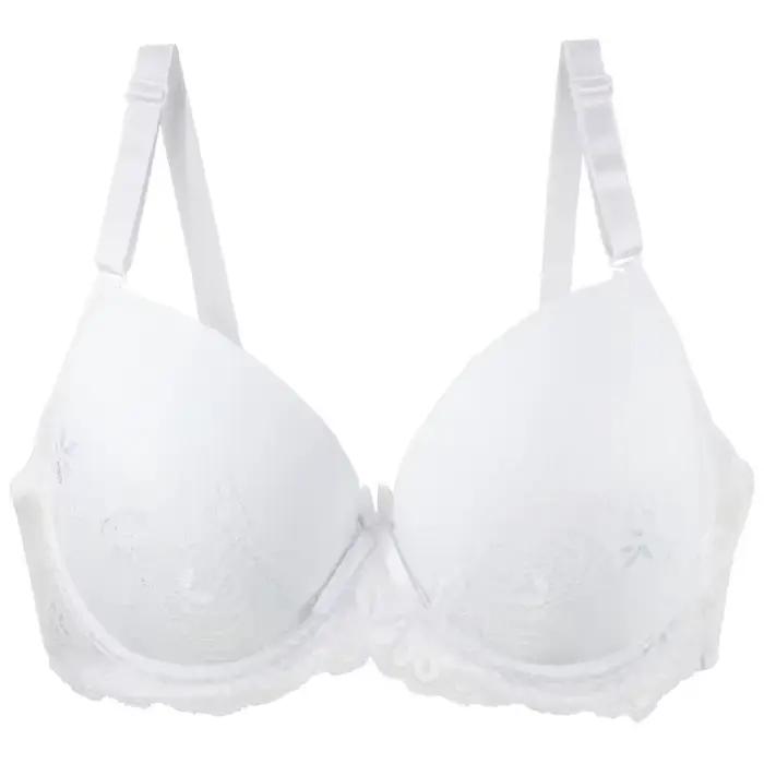 Soutien-gorge sans couture grande taille pour femme, en coton et dentelle, respirant, anti-affaissement, effet push-up, pour l'automne