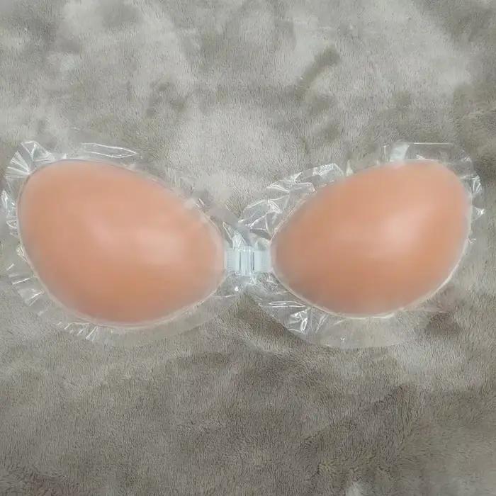 Soutien-gorge Push Up en Silicone, dos nu, adhésif collant, pour femmes, bonnets de Massage en Gel épais, Invisible, auto-adhésif, fermeture avant