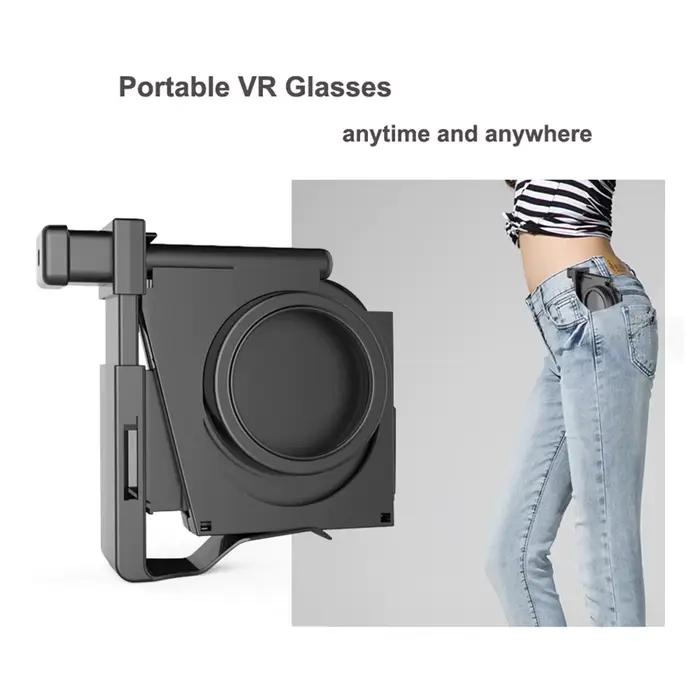 Lunettes 3D portables pour films et jeux, en plastique, kits de lunettes de réalité virtuelle 3D, lunettes de réalité virtuelle pliables pour téléphone portable