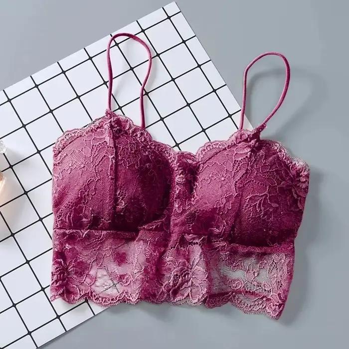 Été femmes dentelle haut sexy soleil hauts sans manche rembourré Bralette soutien-gorge Bustier fermeture éclair dos Club boléro réservoir lingerie жletiе белье