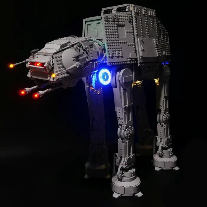 Jeu de lumières LED pour déambulateur de Combat AT-AT 75313 compatible 70888 (lumière LED uniquement, non inclus les briques modèle)