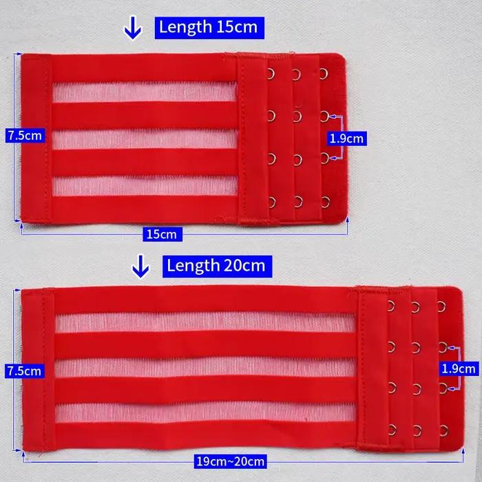 Extensions de soutien-gorge pour femmes de 15 cm et 20 cm, avec 3 ou 4 agrafes, extenseurs élastiques, crochets réglables