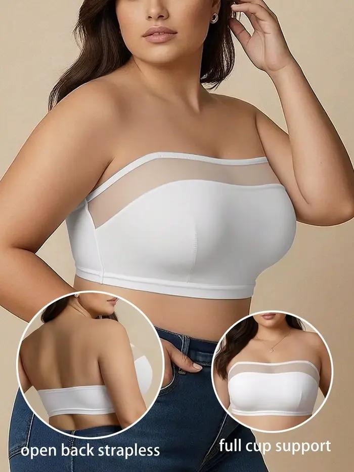 Soutien-gorge bandeau sans bretelles grande taille sans coutures