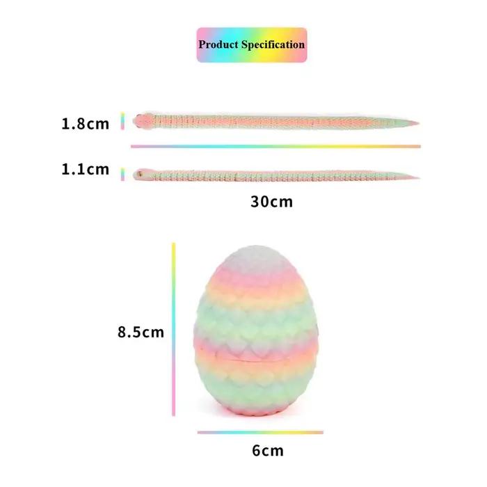 Oeufs de serpent imprimés en 3D, décoration de maison, moules de serpent créatifs réduisant la pression, articles de décoration pour la maison, figurines d'anime rotatives en mouvement