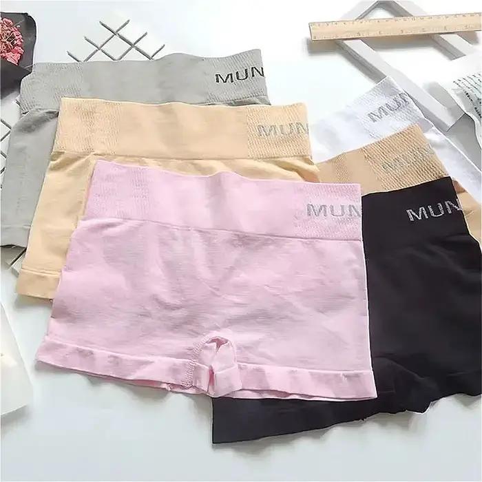 Boxer slips boyshorts en polyester tricoté pour femmes occasionnels et quotidiens en couleur beige bleu brun gris gris foncé noir vert