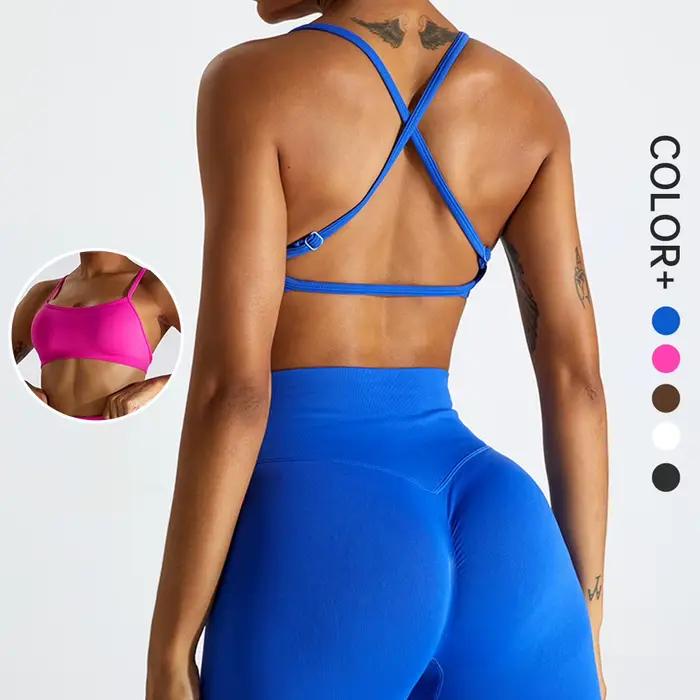 Soutien-gorge de yoga SHINBENE Seamless 2.0 Cloud à bretelles réglables couleurs lavande rouge corail azure café noir pour femmes confort respirant fitness