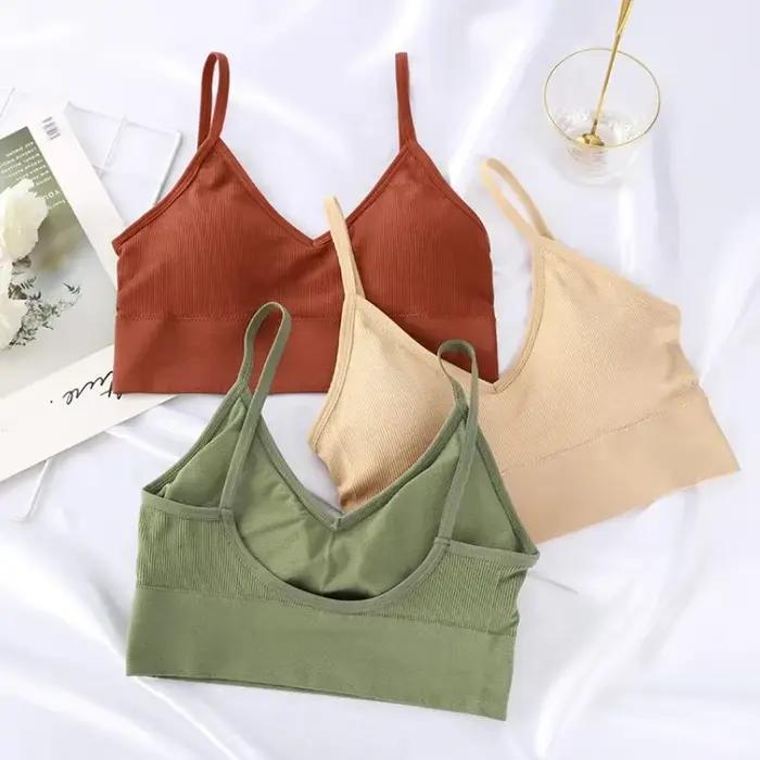 Soutien-gorge push-up sans couture pour femme, brassière de sport à dos élégant, bralette, haut tube féminin, sous-vêtement avec coussinets de poitrine