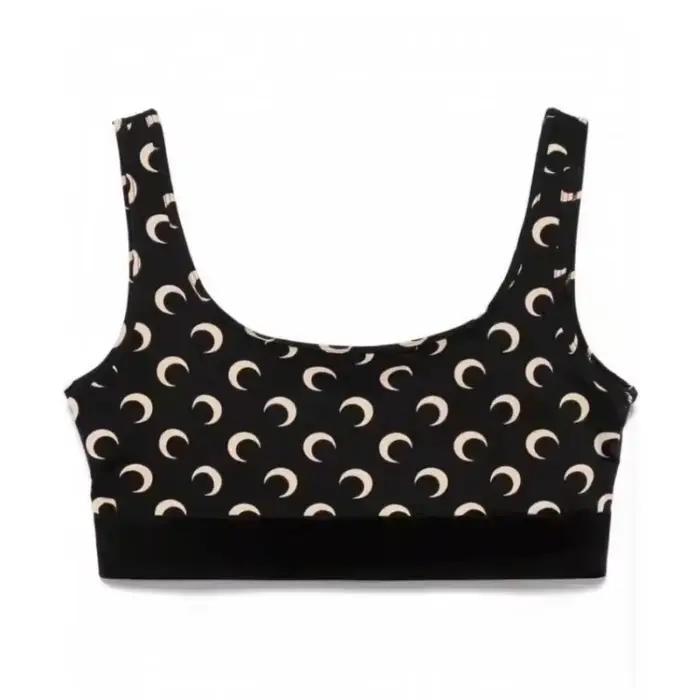 Soutien-gorge de sport dos nu croisé imprimé complet pour femmes